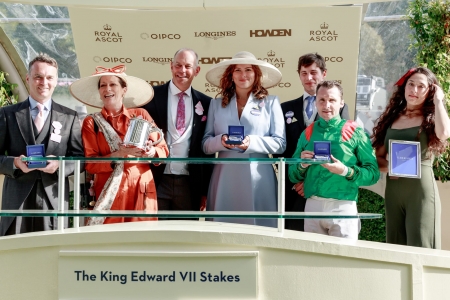 Princess Zahra's horse Calandagan won the the Group 2 King Edward VII Stakes 